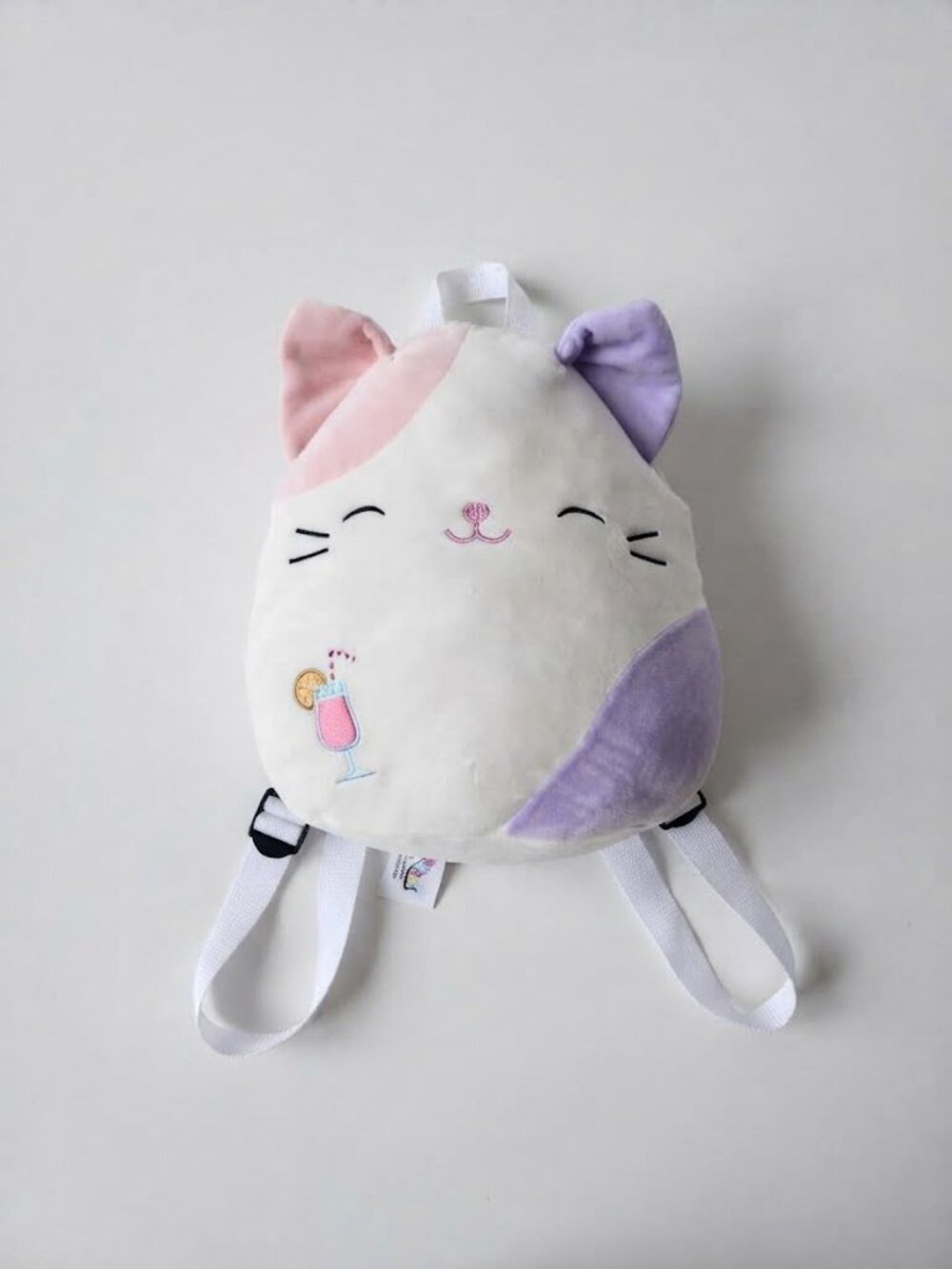 Squishmallows Carlota the Calico Cat Plush Backpack